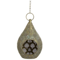 Porte-bougie suspendu arabesque de 14,3 x 12,5 x 21,6 cm - Dcasa