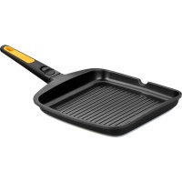 Poêle grill rayée de 28 x 28 cm Fast Click avec manche amovible Prior - Bra