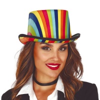 Chapeau Haut-de-forme Multicolore - 58 cm