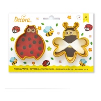 Découpeurs Coccinelle et Abeille - Decora - 2 unités