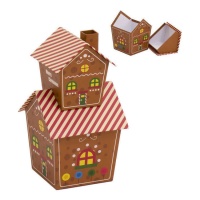 Boîte de maison de Noël - 2 unités