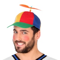 Casquette avec hélice multicolore