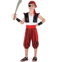 Déguisement de pirate avec pantalon rayé pour enfant