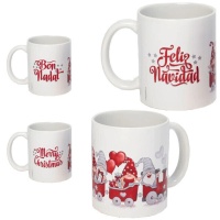 Tasse de 350 ml environ de gnomes de Joyeux Noël rouge