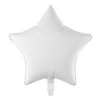 Ballon en forme d'étoile blanche de 48 cm