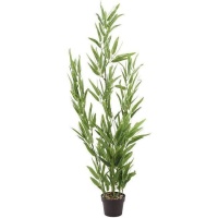 Plante artificielle bambou avec pot noir de 1 m