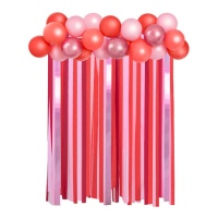 Set décoratif de ballons et rideau de Saint-Valentin - 21 pièces