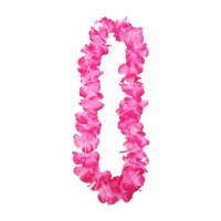 Collier hawaïen de fleurs roses