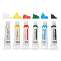 Peinture acrylique de 12 ml - Pincello - 6 pots