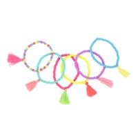 Bracelet Artemis avec pompon de couleurs assorties - 1 unité