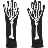 Gants squelettes phosphorescents de 39,5 cm