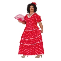 Costume de flamenco rouge à pois pour homme