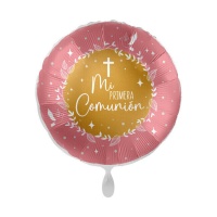 Ballon de Communion Or et Rose de 43 cm