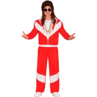 Costume des années 90 survêtement rouge pour homme