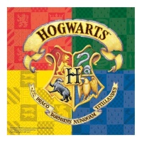 Serviettes Harry Potter Maisons de Hogwarts de 16,5 x 16,5 cm - 20 unités