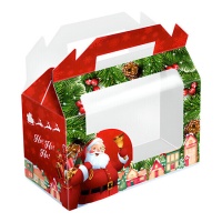 Boîte de 22 x 12 x 14 cm de Noël pour biscuits et bonbons avec fenêtre