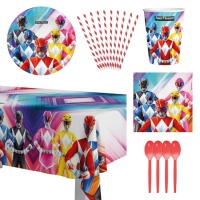 Pack pour fête de Power Rangers - 8 personnes