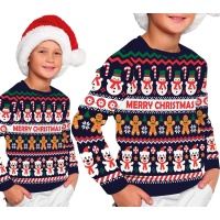 Pull de Noël avec bonhomme de neige pour enfant