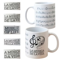 Tasse de 330 ml La musique est la bande originale de la vie - 1 unité