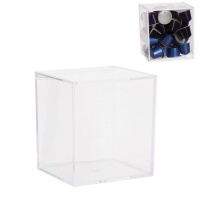 Boîte pour capsules de café transparente de 12,5 x 10,5 x 13 cm