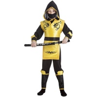 Déguisement de ninja jaune pour enfant