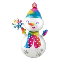 Ballon de bonhomme de neige souriant de 78 x 139 cm - Anagram