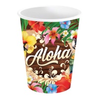 Gobelets Tropical Aloha de 240 ml - 6 unités