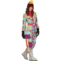 Costume de skieur avec un design coloré pour femme