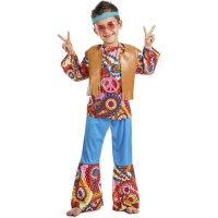 Déguisement de hippie avec motif joyeux pour enfant