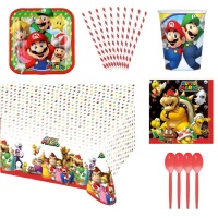 Pack pour fête Mario Bros - 8 personnes