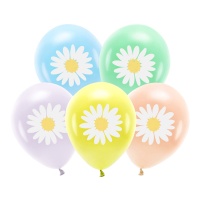 Ballons colorés Daisy de 30 cm - 5 unités