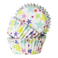 Capsules pour cupcake avec étoiles - PME - 30 unités