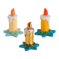 Figurines pour galette des rois avec bougies de Noël de 3 cm - Dekora - 50 unités