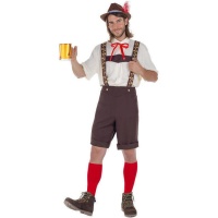 Déguisement d'allemand Oktoberfest marron pour homme