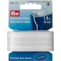 Bande élastique de 3 cm pour boxer blanc naturel - Prym - 1,5 m