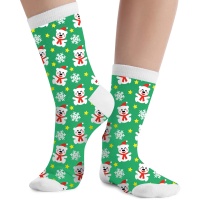 Chaussettes de bonhommes de neige pour enfants - 1 paire