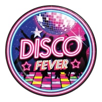 Assiettes Disco Fever de 23 cm - 6 unités